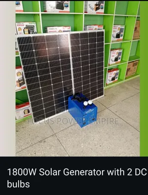 Original 1800watts Solar Generator Can With Two Dc Bulbs