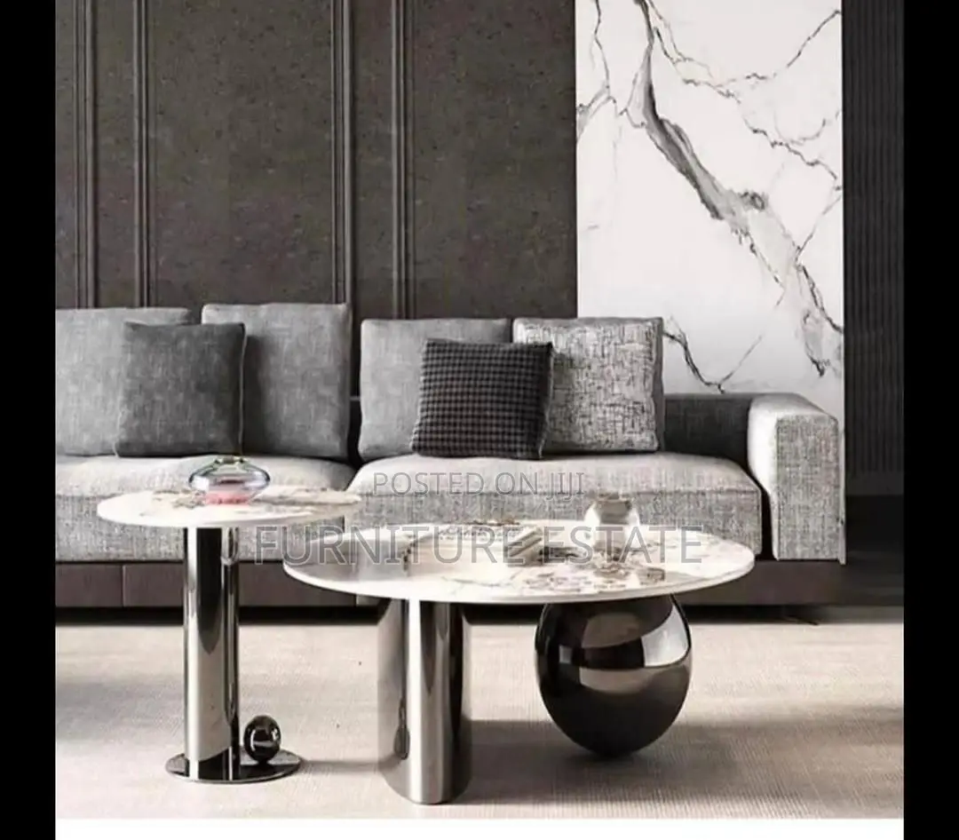 Premium Luxury Marble Center Table With Side Stools