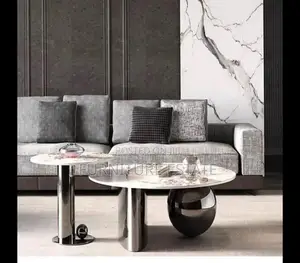 Premium Luxury Marble Center Table With Side Stools