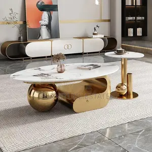 Luxury Modern Center Table With Side Stool