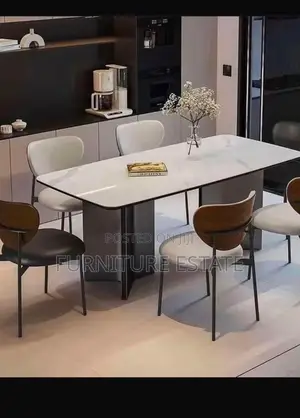 6-Seater Modern Marble Dining Set