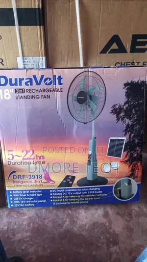Duravolt 18 3in1 Solar Fan