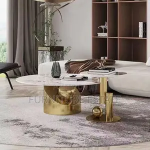 Smart Luxury Marble Center Table With Stool