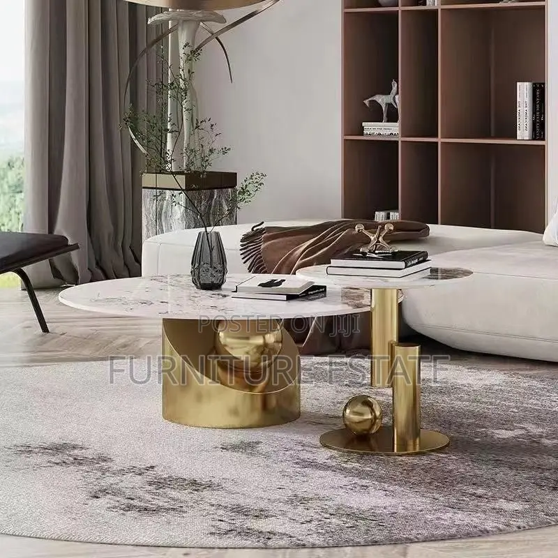 Smart Luxury Marble Center Table With Stool