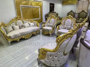 Premium Egyptian Sofa Set With Center Table and 2 Side Stool