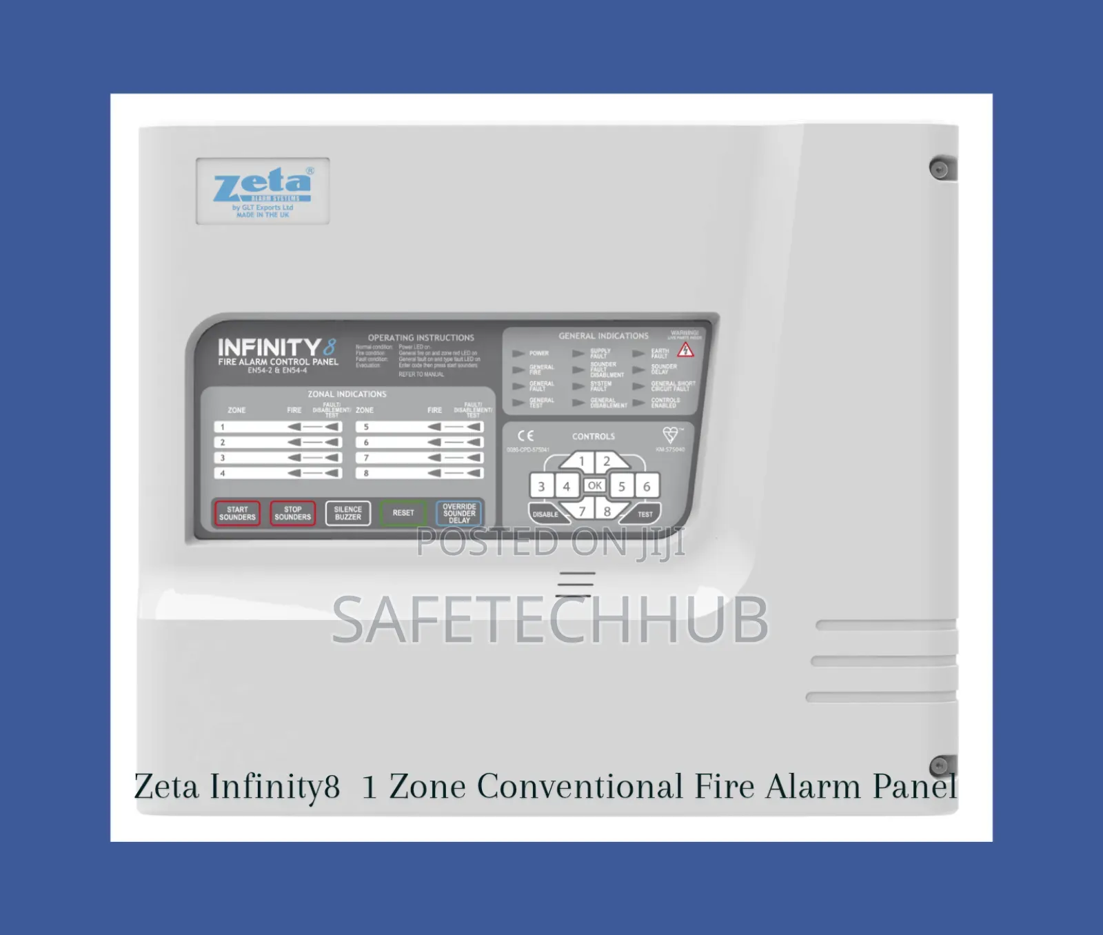 Zeta Infinity8 1 Zone Conventional Fire Alarm Control Panel