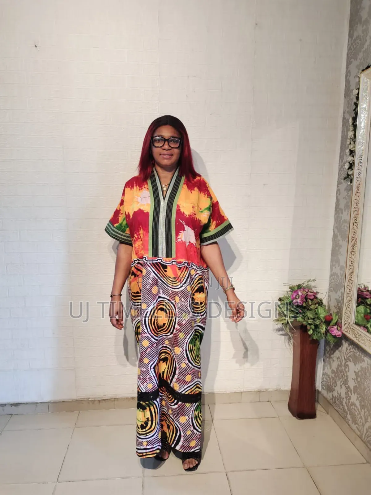 Beautiful Patterned Long Ankara Gown