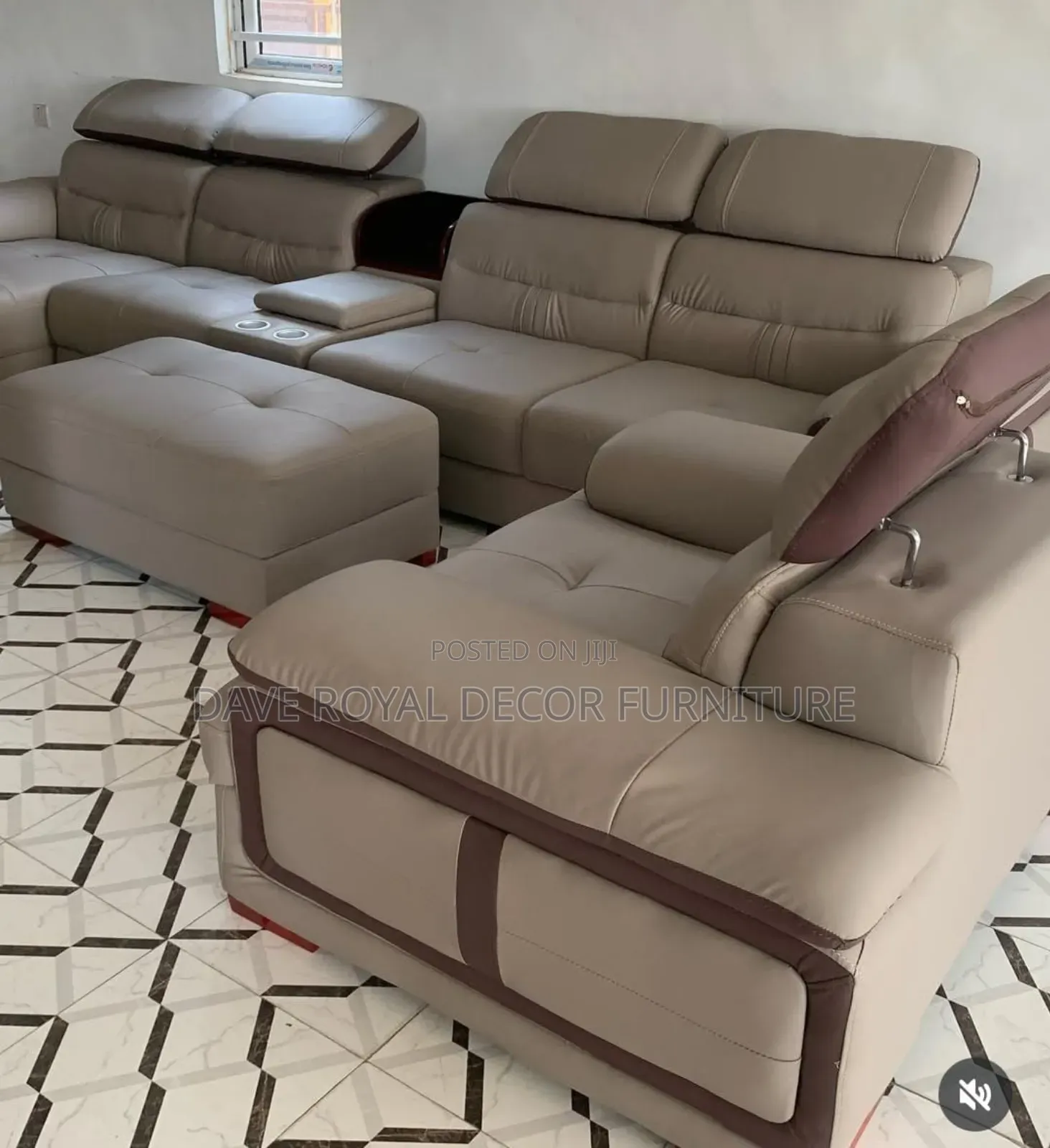 Quality Leather L Shape Sofa Chair