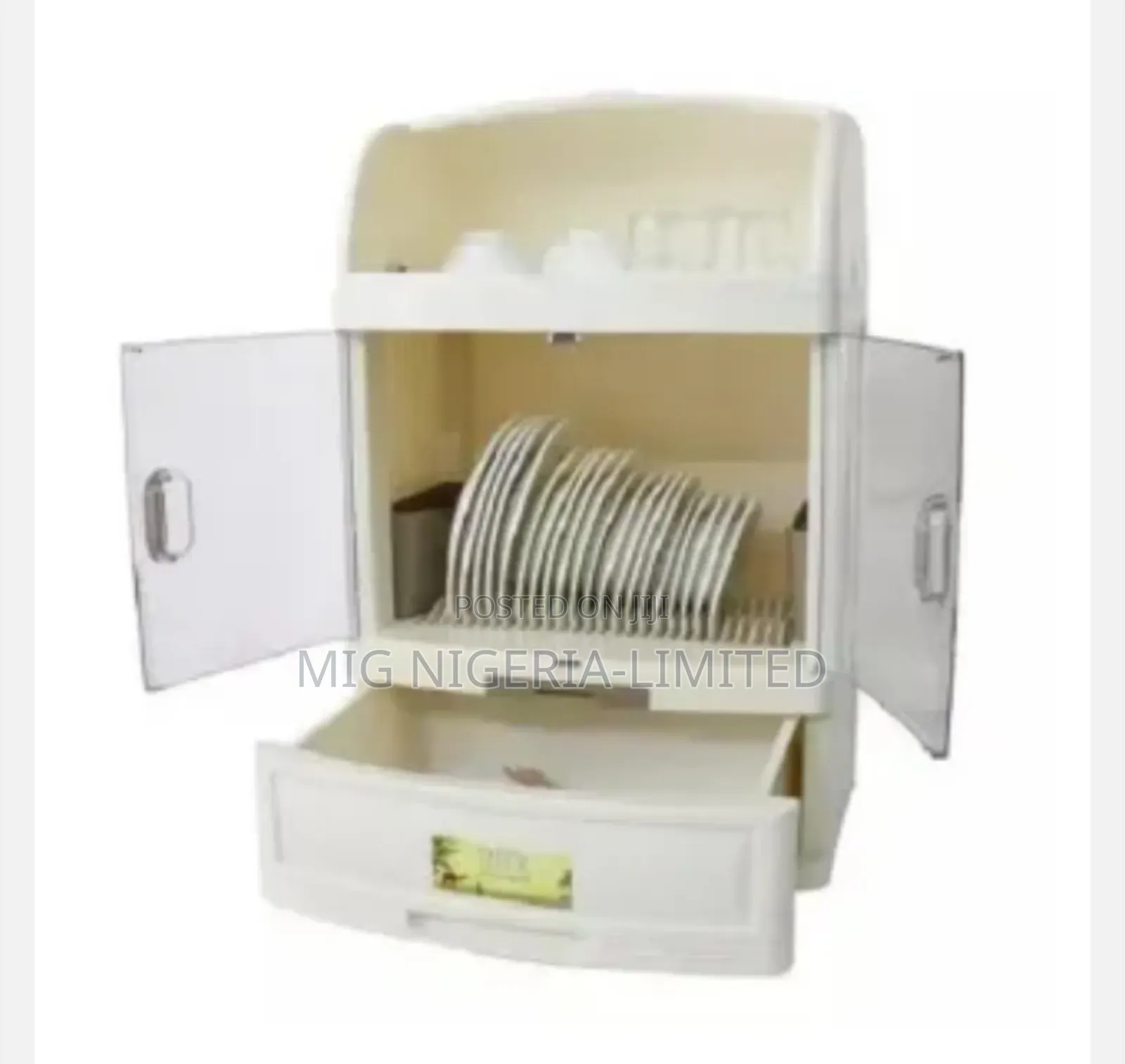 High Quality Free Stand Plastic Cupboard Dish Rack for Kitchen