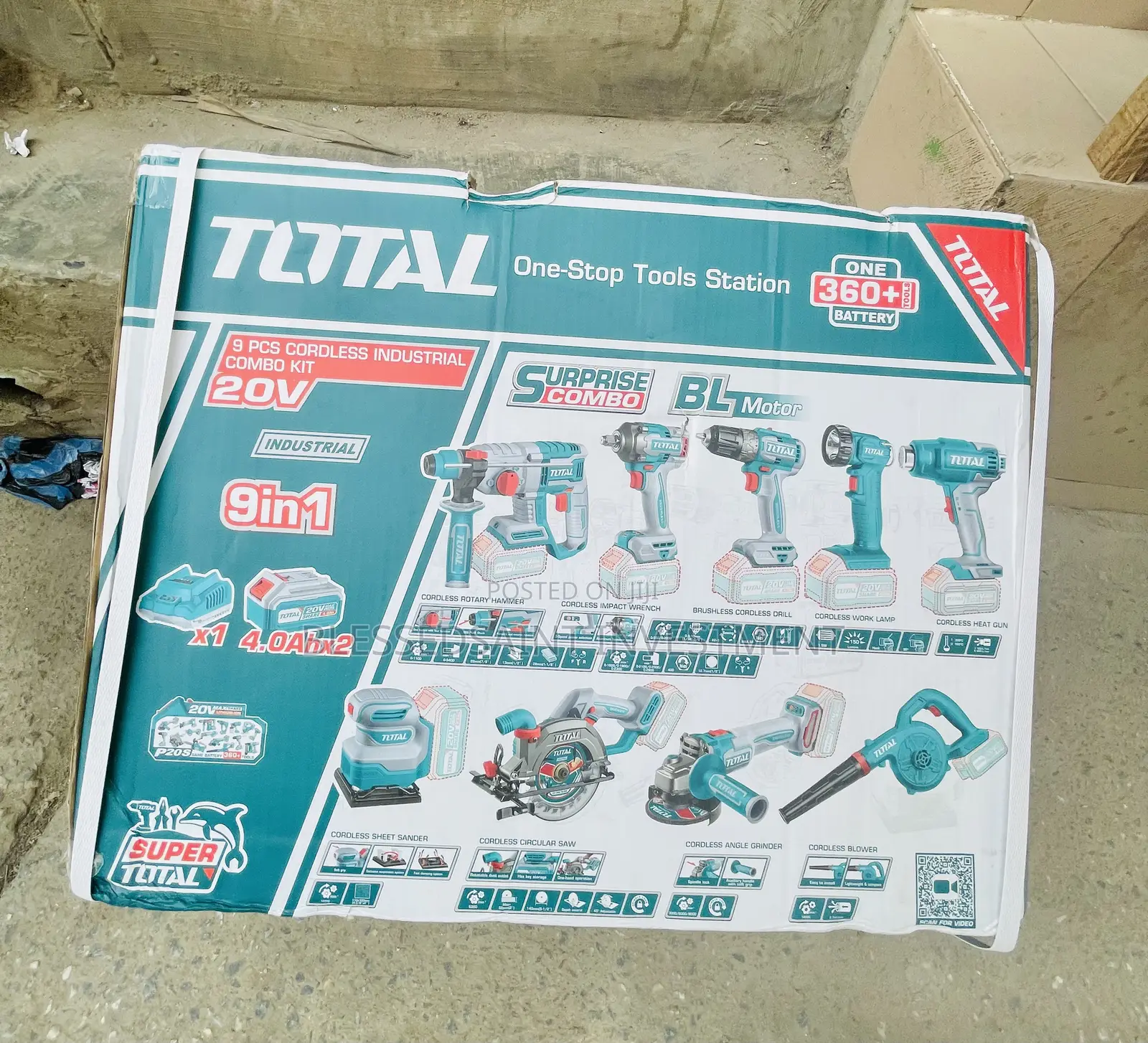 Total 9in1 Combo Kit Set 20v