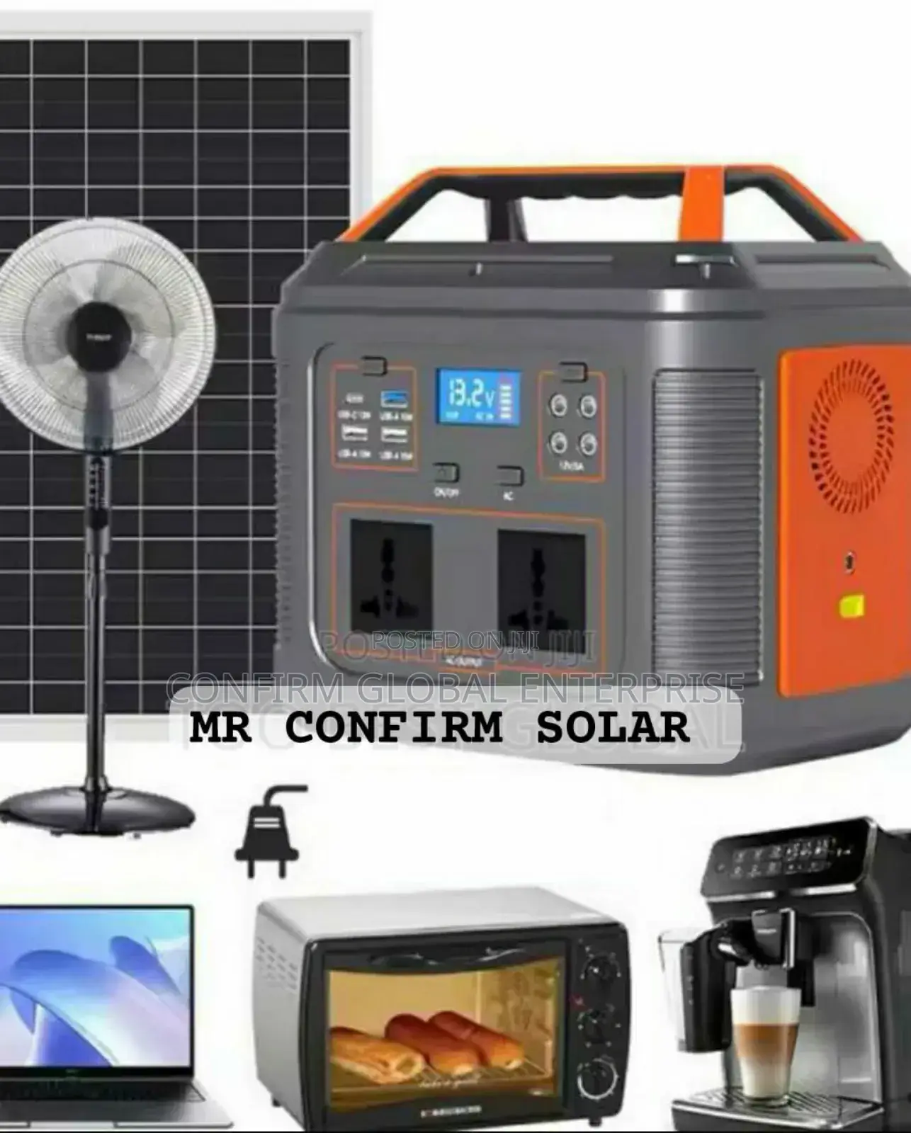 Solar Generator 500w With 100w Solar Panel and 4 Bulb