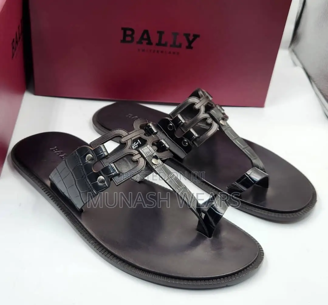 Italian Bally Leather Slipers