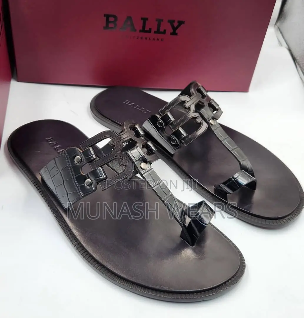 Italian Bally Leather Slipers