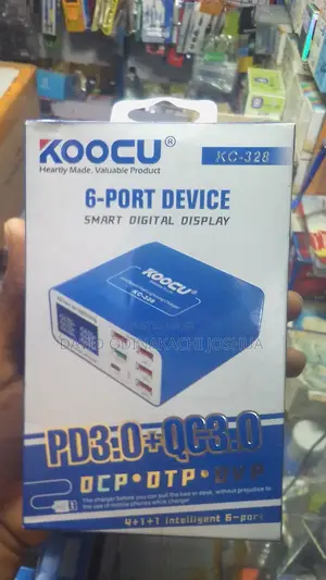 Smart 6-Port Digital Indicator Usb Charger- Display