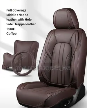 Nappa Coffee Leather Seat Cover