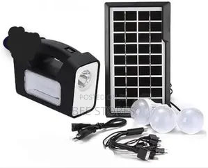 Solar Lighting System Kit : Panel, Lamp and 3 Bulbs