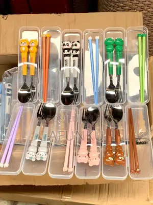 Spoon and Fork With Chopsticks