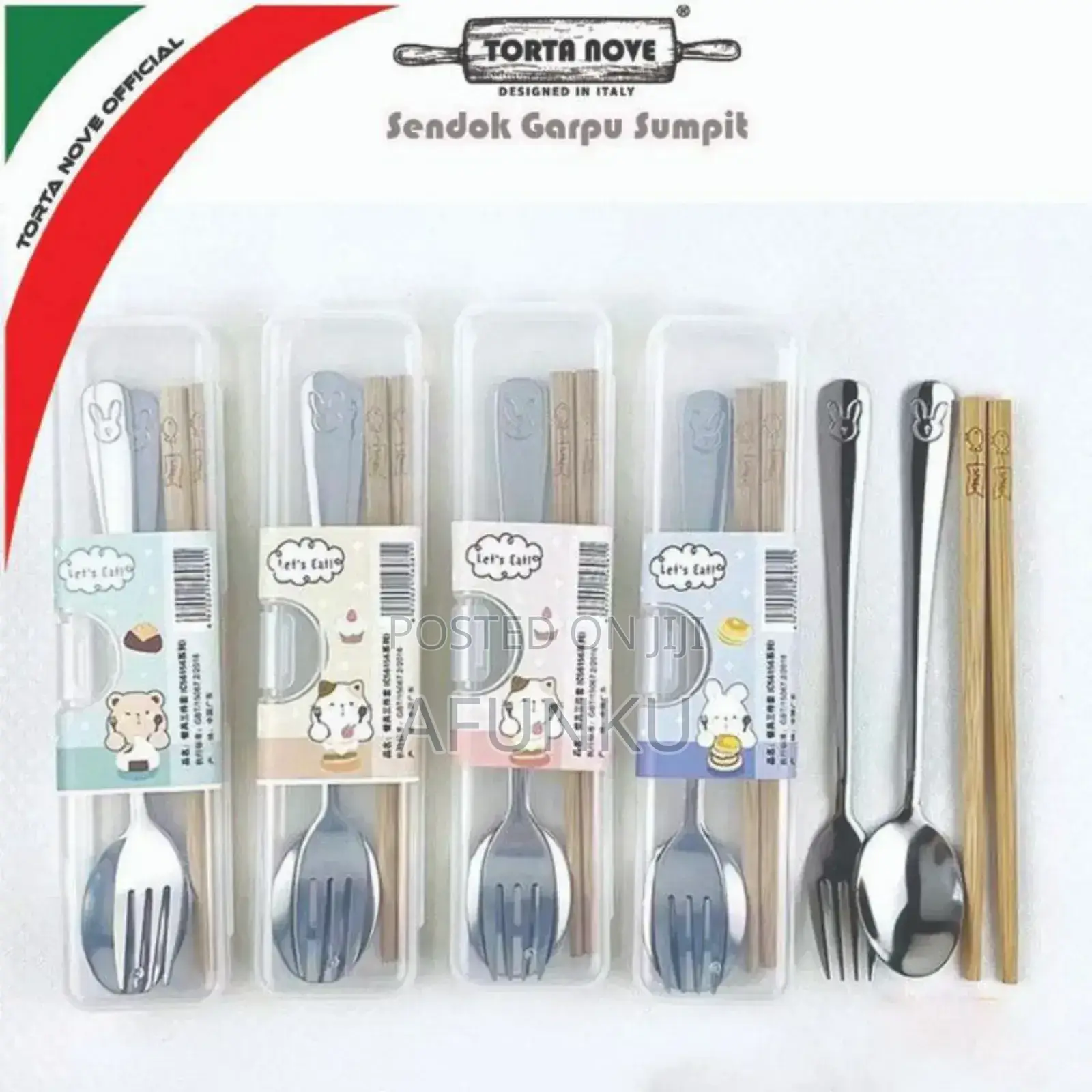 Spoon and Fork With Chopsticks