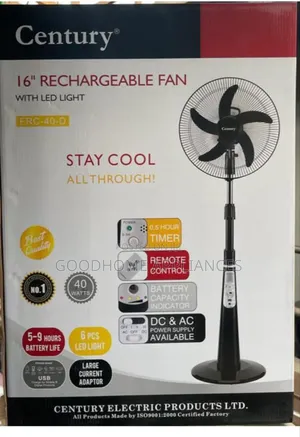 16 Inches Rechargeable Fan