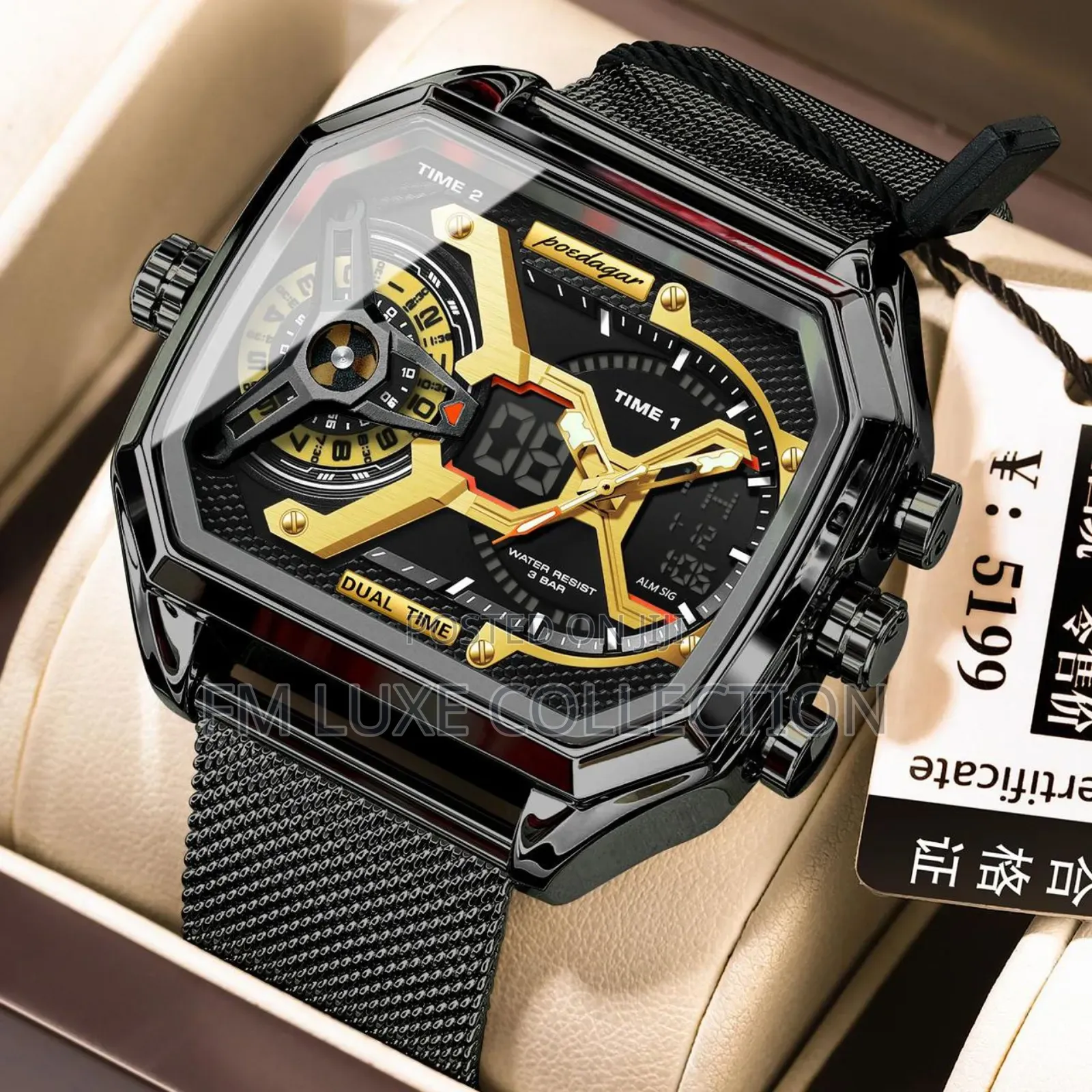 Poedagar Automatic 2 Face Wristwatch