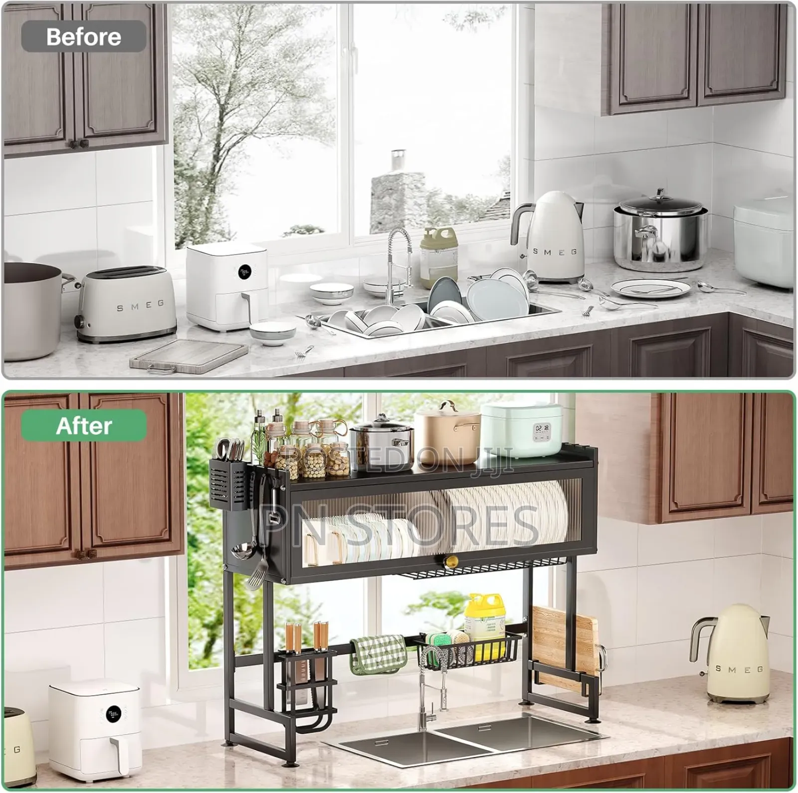 85cm Over the Sink Dish Drainer Drying Rack