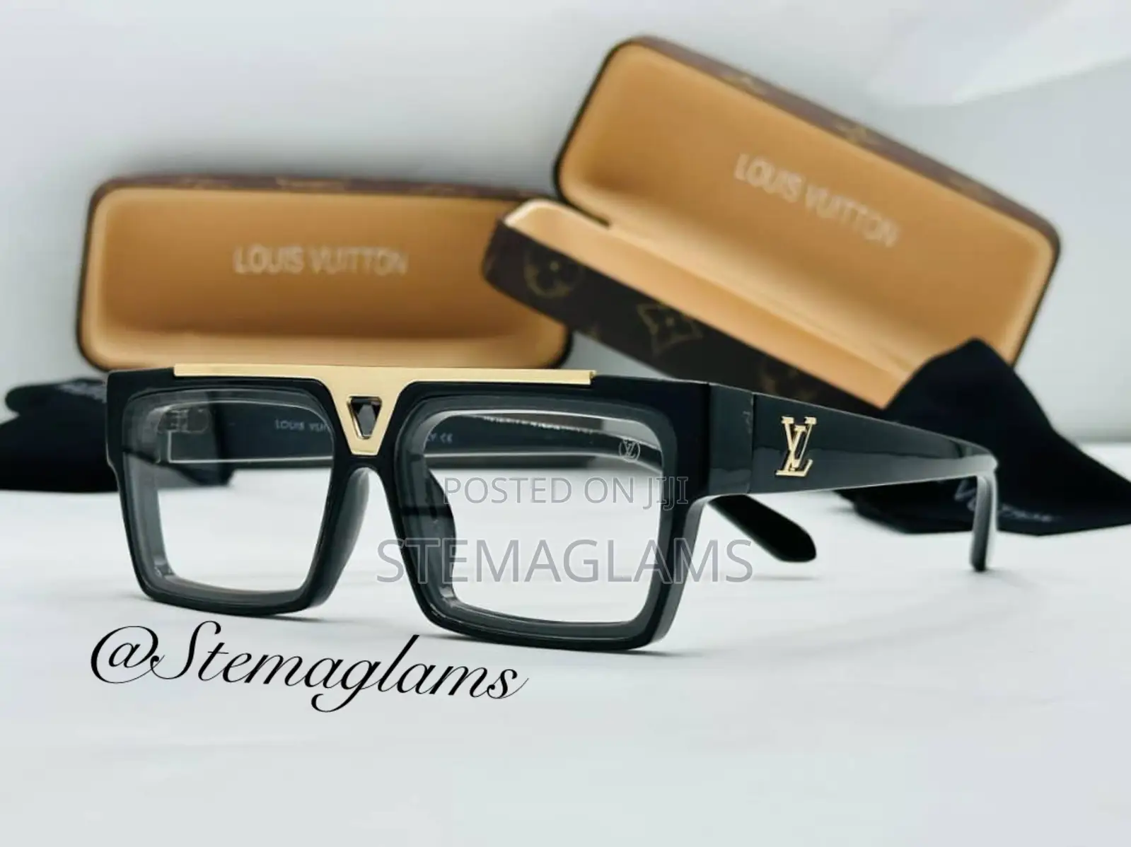 Louis Vuitton Square Large Fashionable Frame Glasses