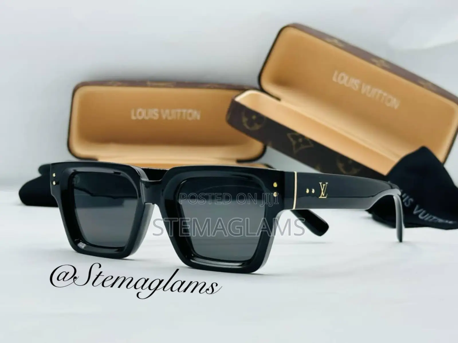 Louis Vuitton Square Large Fashionable Frame Glasses