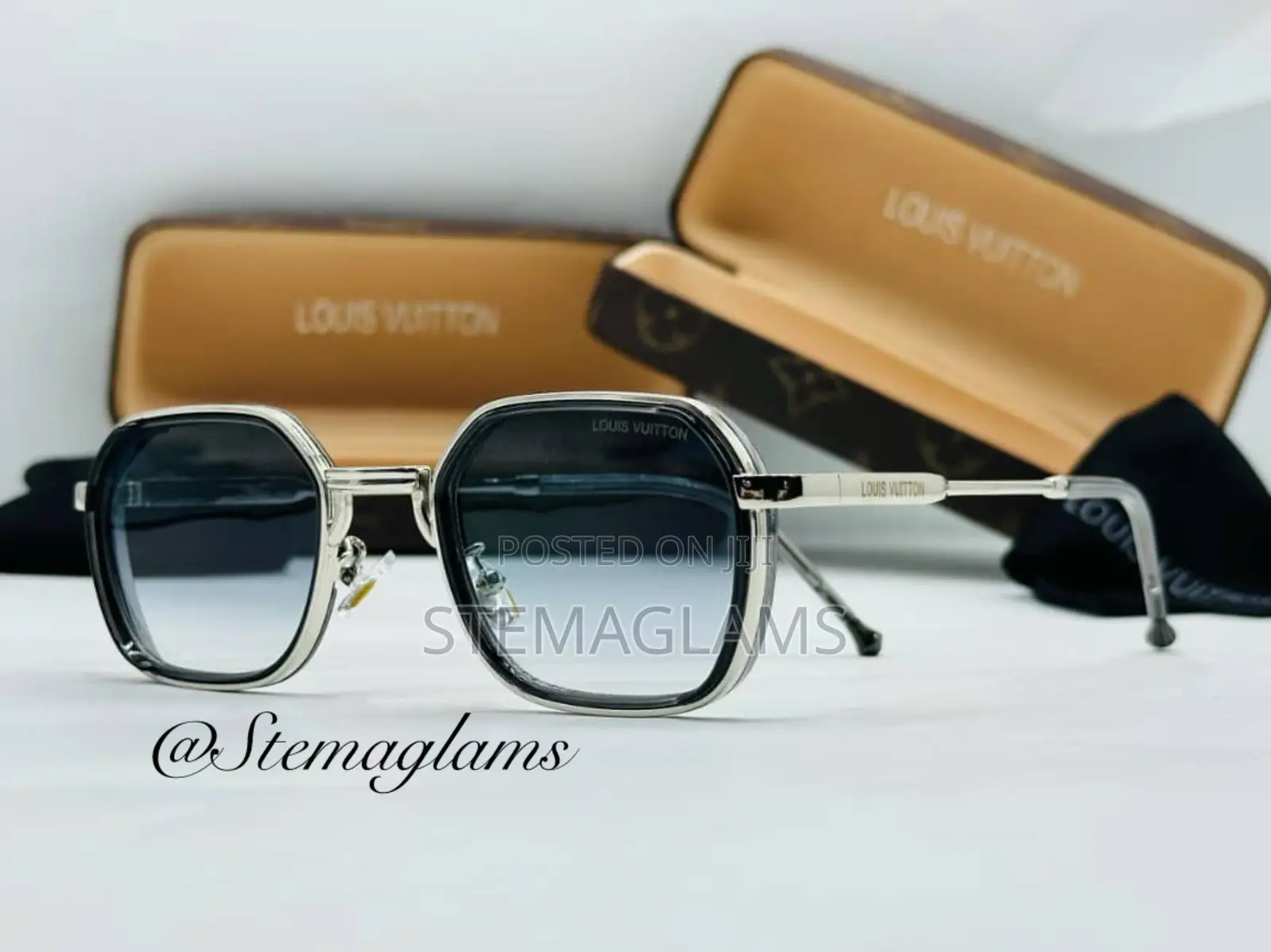 Louis Vuitton Square Large Fashionable Frame Glasses