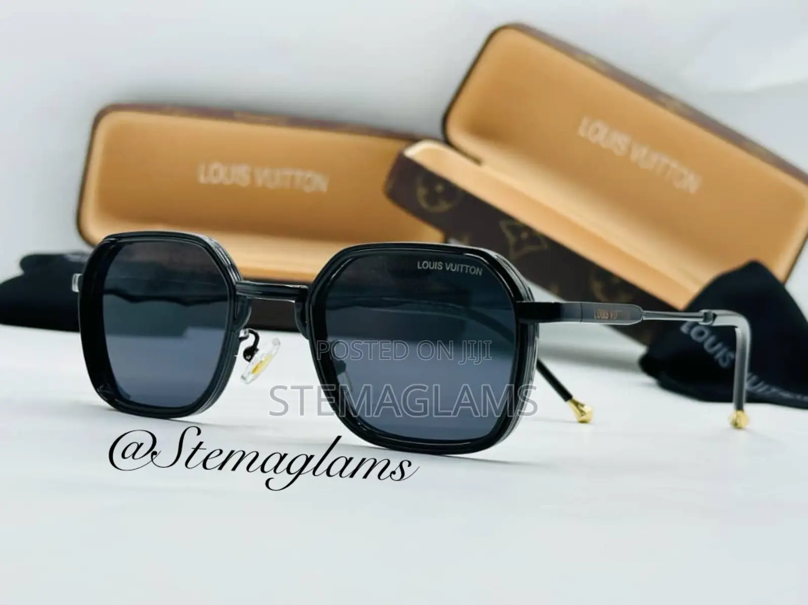 Louis Vuitton Square Large Fashionable Frame Glasses