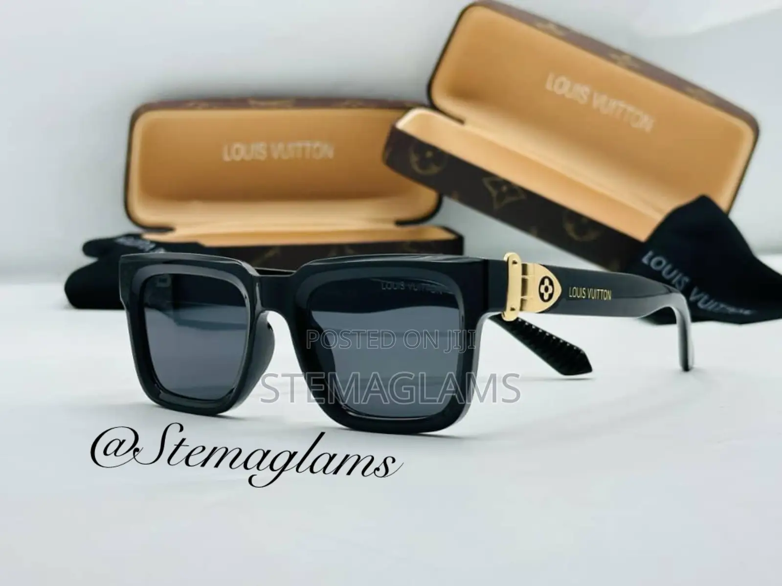 Louis Vuitton Square Large Fashionable Frame Glasses