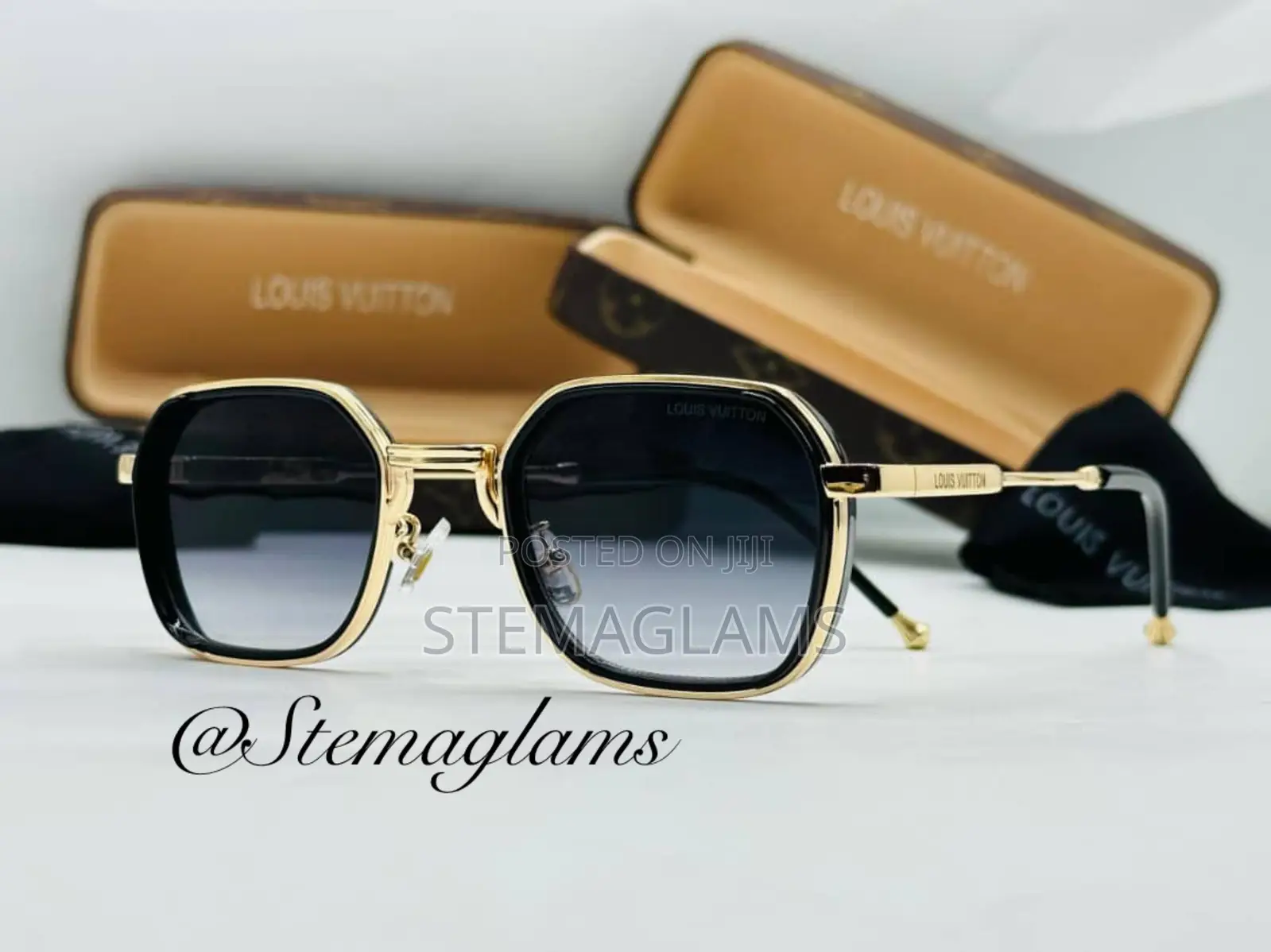 Louis Vuitton Square Large Fashionable Frame Glasses