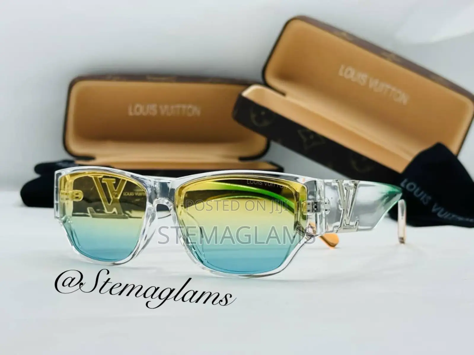 Louis Vuitton Square Large Fashionable Frame Glasses