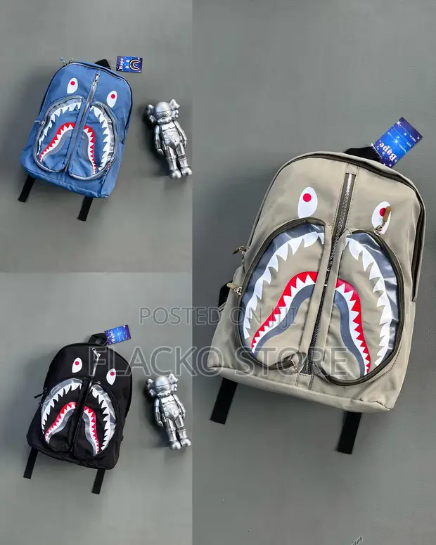bape shark backpack leather A BATHING APE® Mini Bag offering comfortable wear and freedom for storing essential items MCM MMK9AMB01CO001 BAPE Collaboration Shark