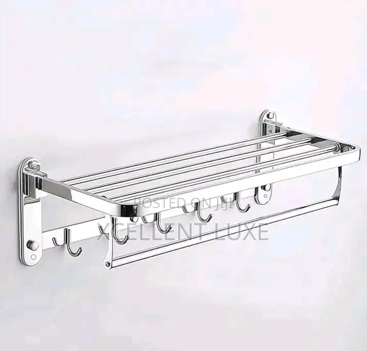 Multiple Towel Racks With Hooks