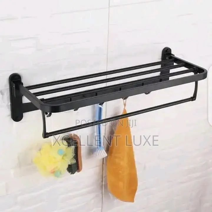 Multiple Towel Racks With Hooks