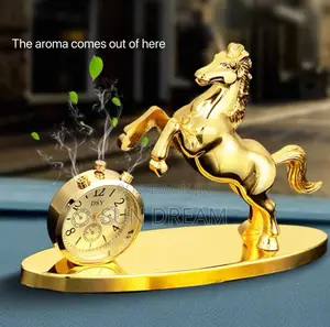 Car Accessories Golden Horse With Perfume Car Decoration