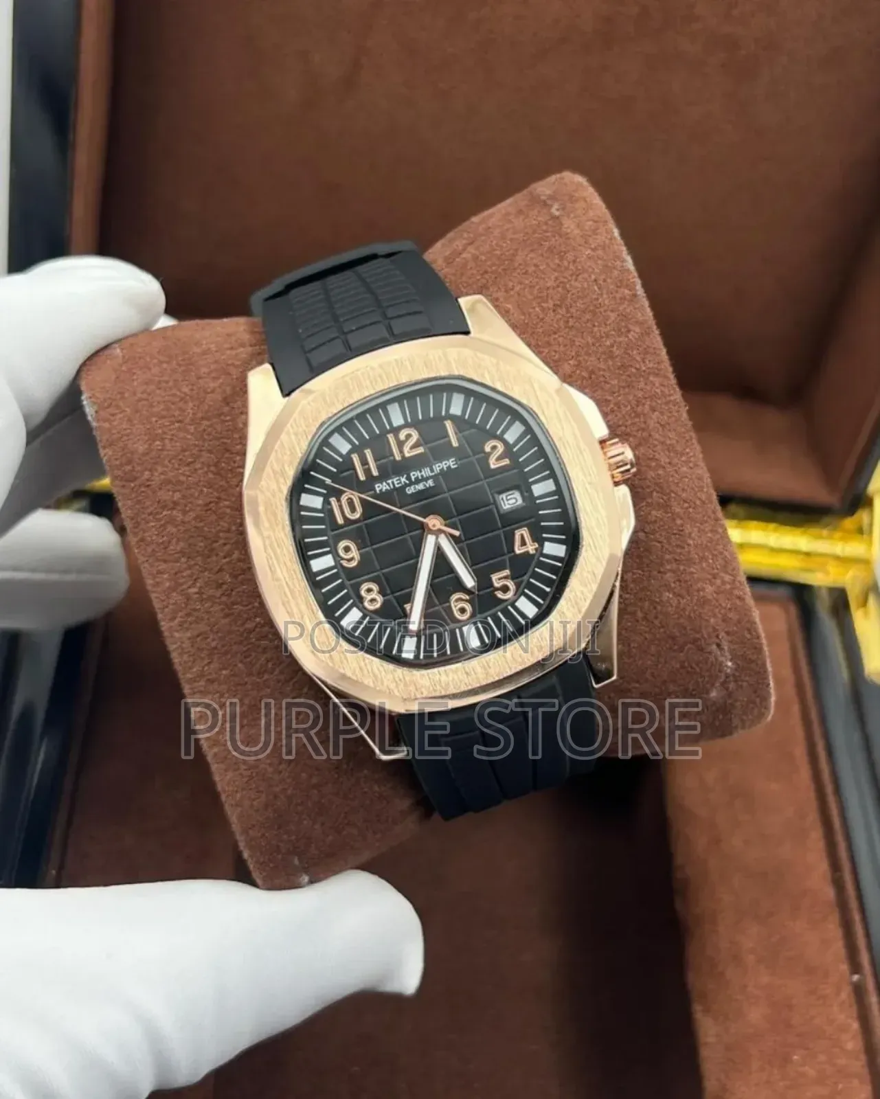 Patek Philippe. Rubber--Strap_black