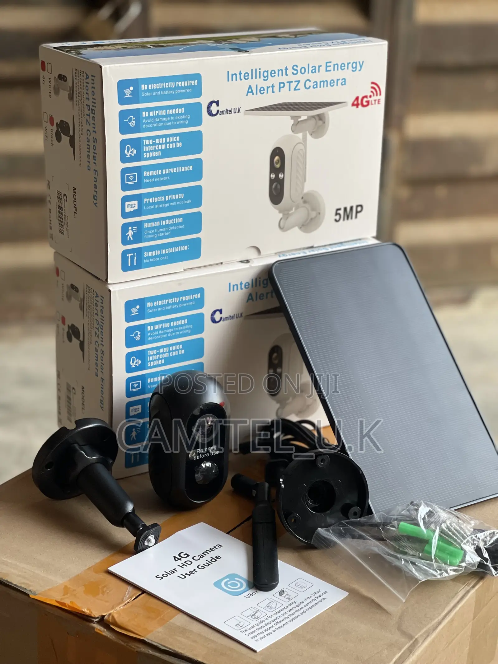 4g Ubox Intelligent Solar Energy Alert PTZ Security Camera
