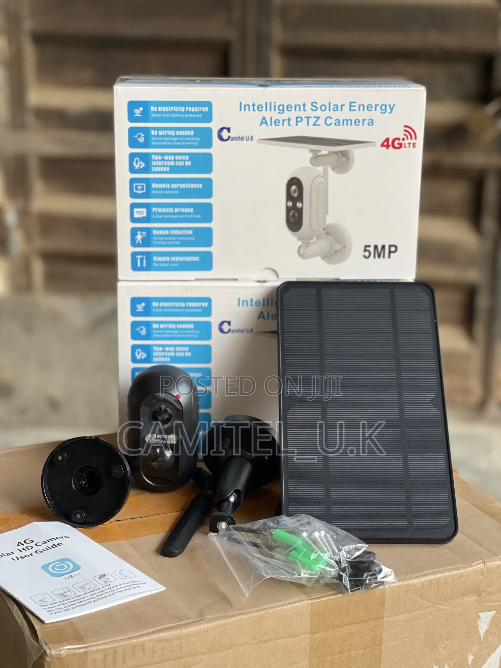 4g Ubox Intelligent Solar Energy Alert PTZ Security Camera