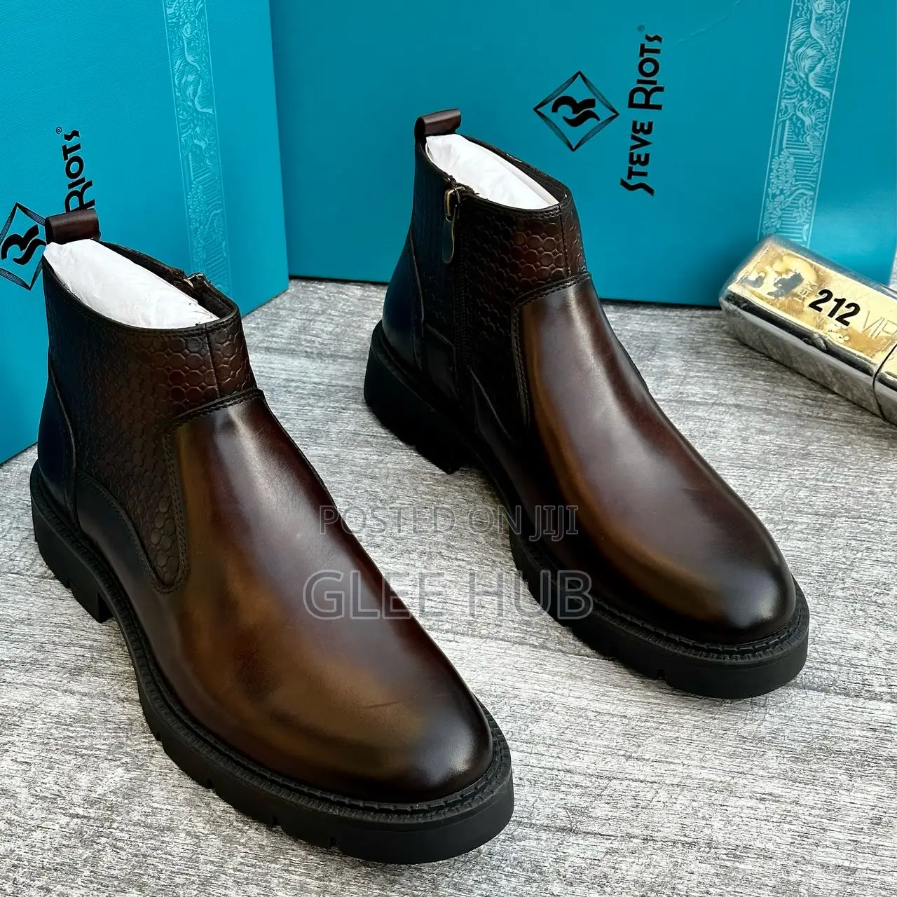 Steve Riots Half-patterned Boots