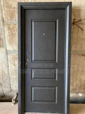 3ft Black Quality Steel Door