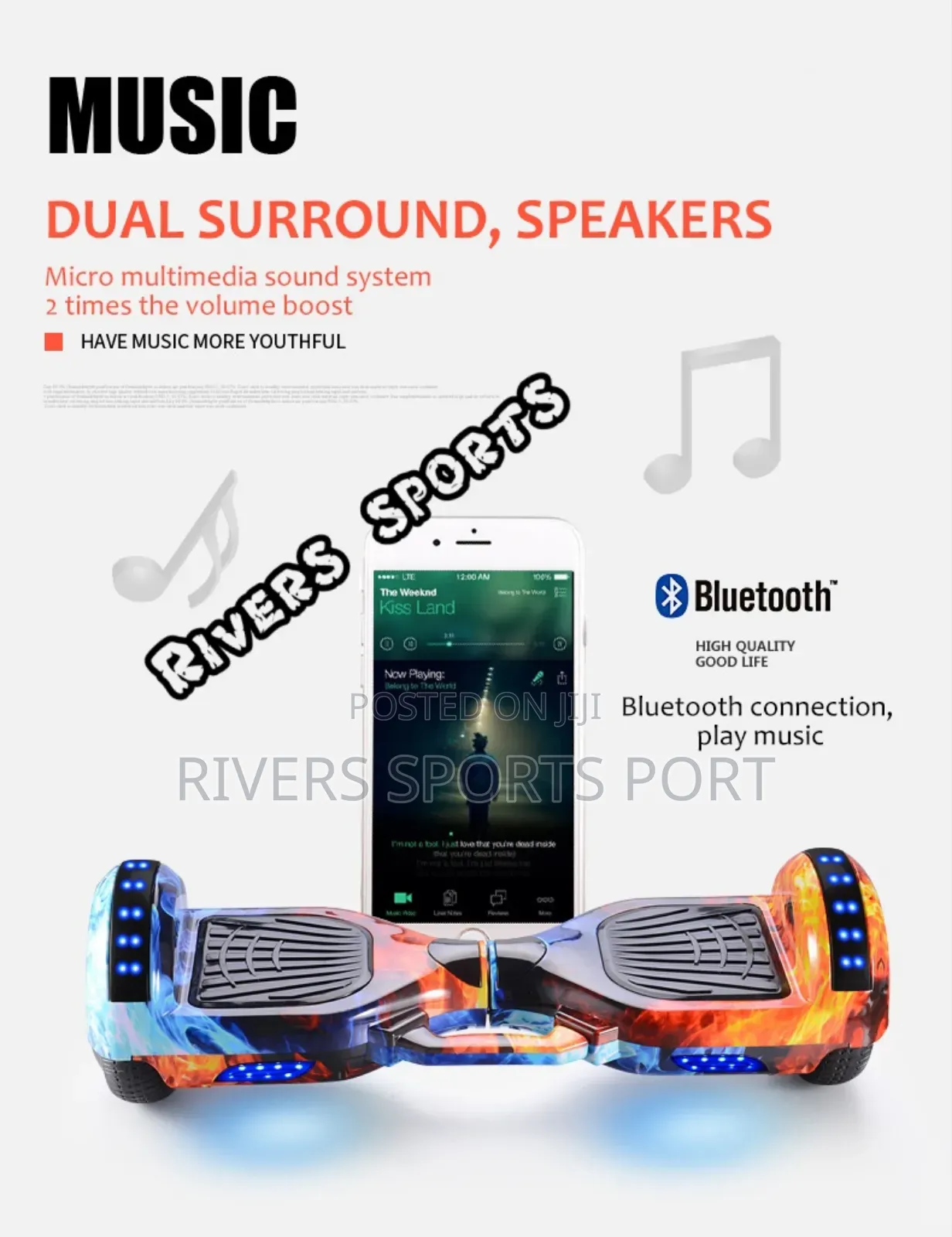 6.5" Balance Wheel Scooter Hover Board With Bluetooth and Speaker