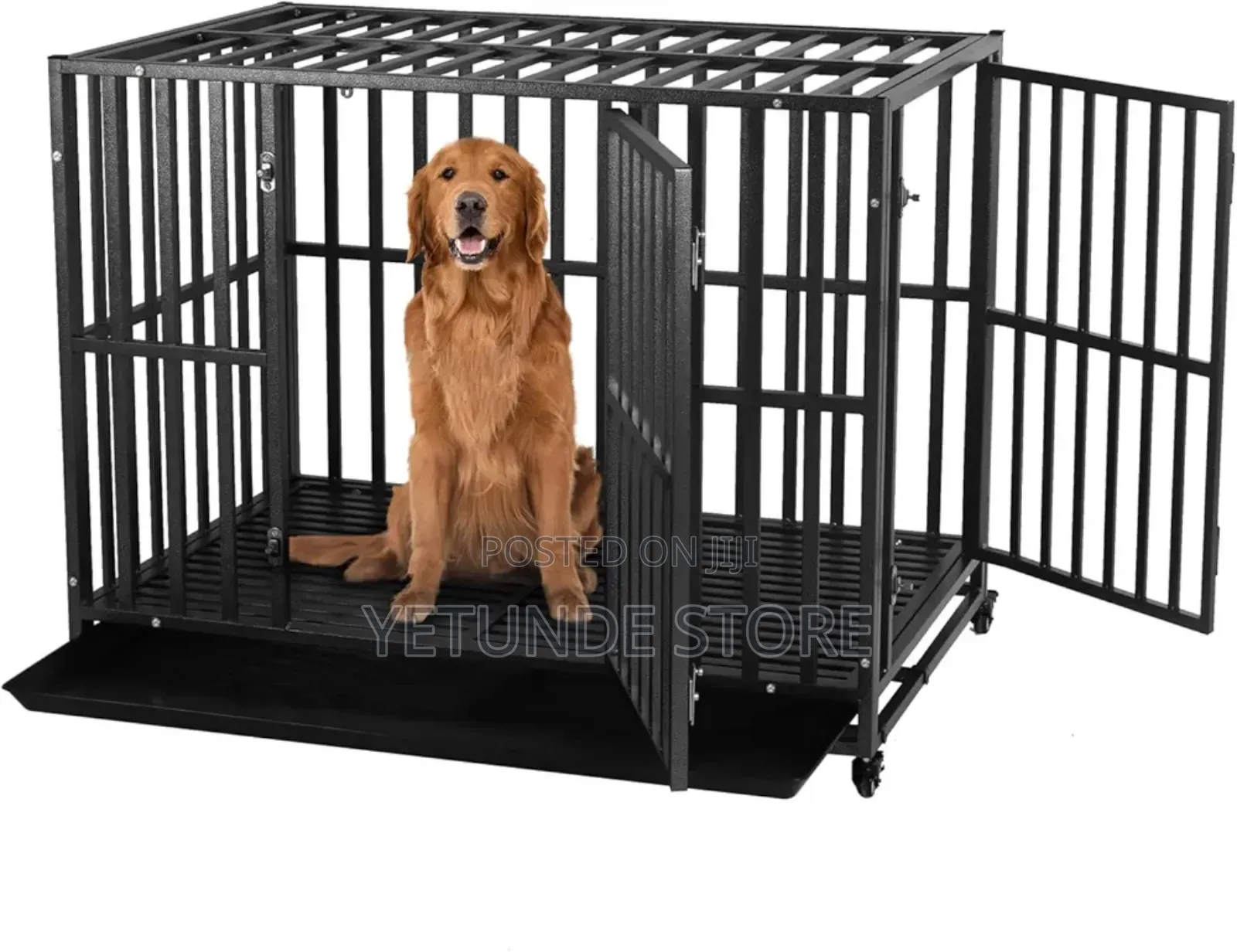 Heavy Duty Dog Crate-38 Inch Large Metal Dog Cage