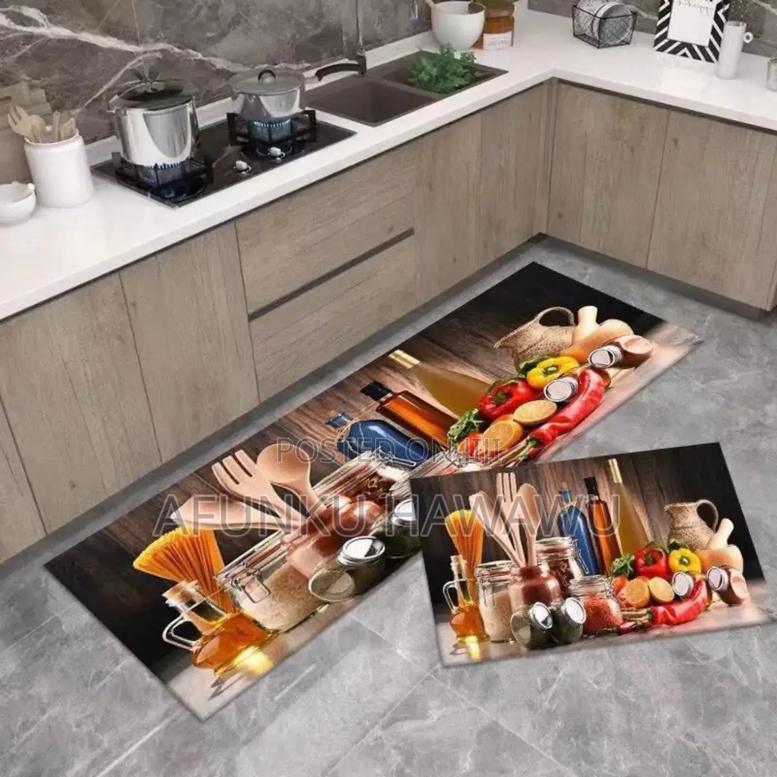 Polyester 2 in 1 Kitchen Mat