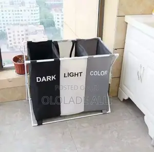 3 Partition Foldable Laundry Basket