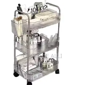 3 Tier Storage Rolling Cart With Drawers