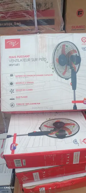 Original 18inche Itel Powerful Cooling Standing Solar Fan