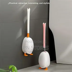 Duck Shaped Toilet Brush and Holder Set, Silicone
