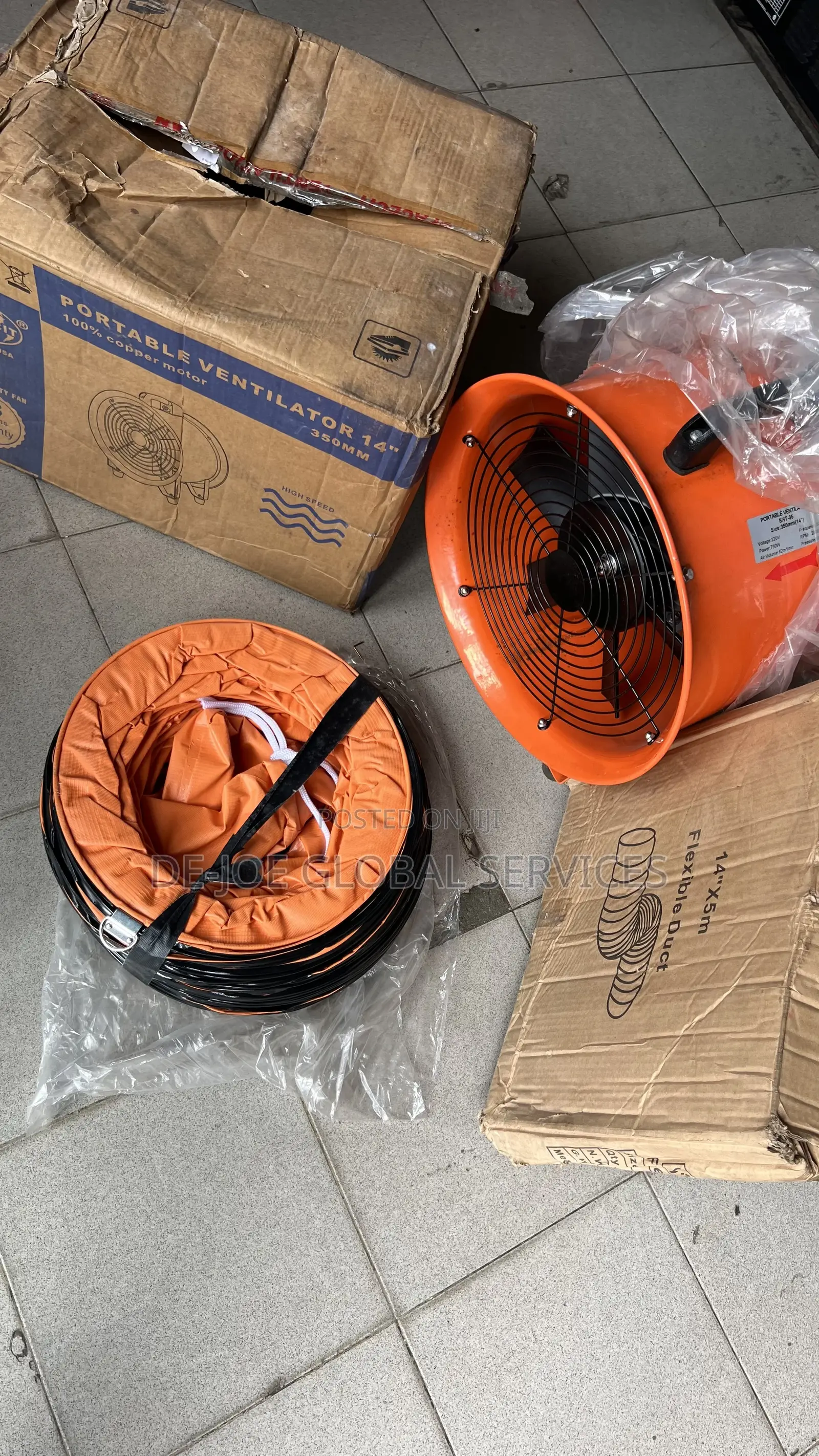 Portable Ventilator Complete With the Flexible Hose 14”