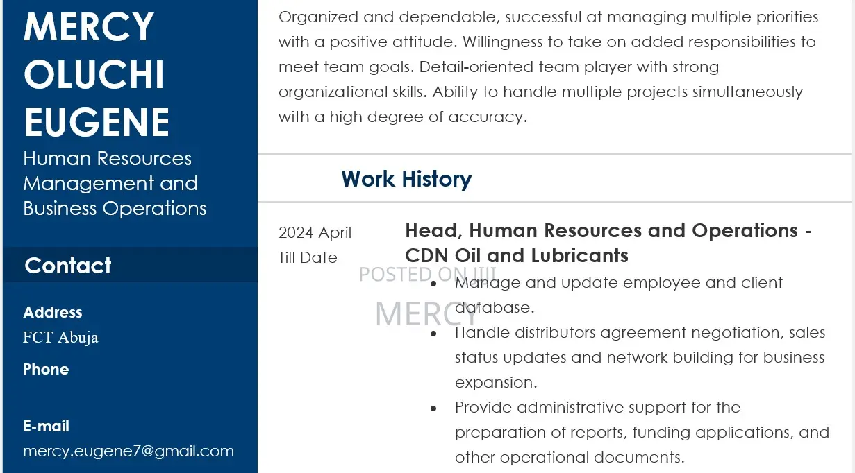Human Resources and Operations Manager